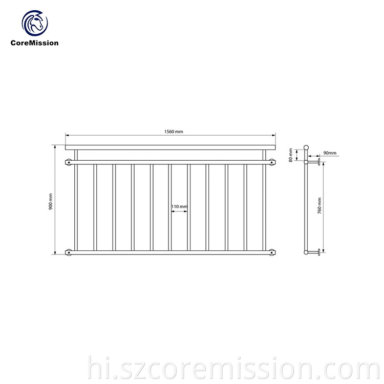 Hot Selling French Stainless Steel Balcony Railing Designs